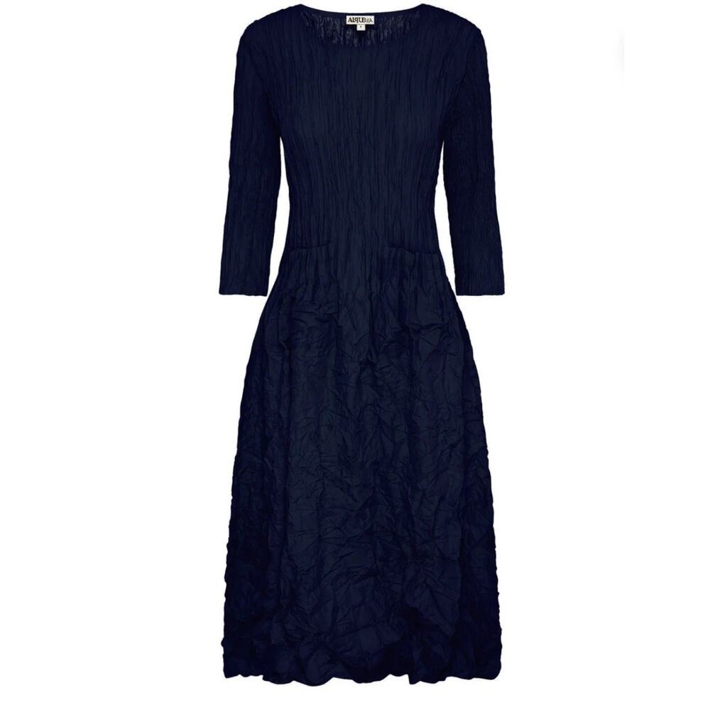 Alquema - 3/4 Sleeve Smash Pocket Dress in Midnight Size 1 Small